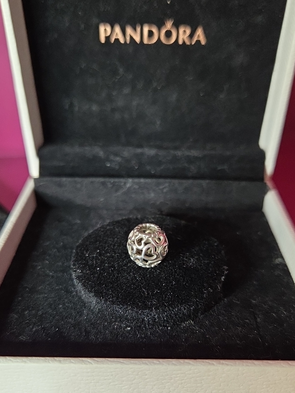 Pandora "Open Your Heart" Sterling Silver Openwork Charm 790964